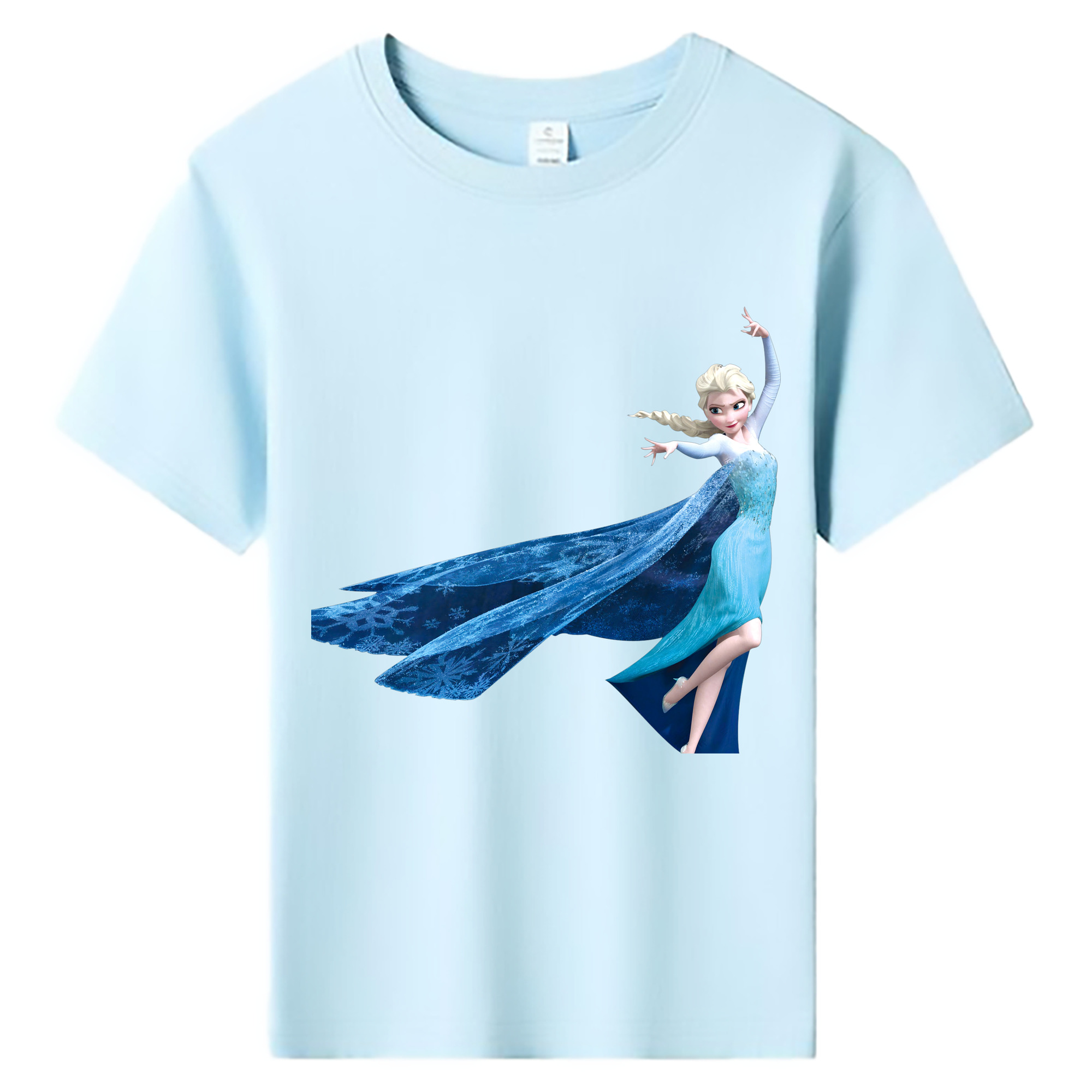 （画像用） アナと雪の女王 アンナ エルサ Frozen Anna Elsa 綿100％キッズTシャツ（フロントプリント）